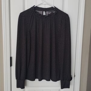 Long sleeve polka dot shirt